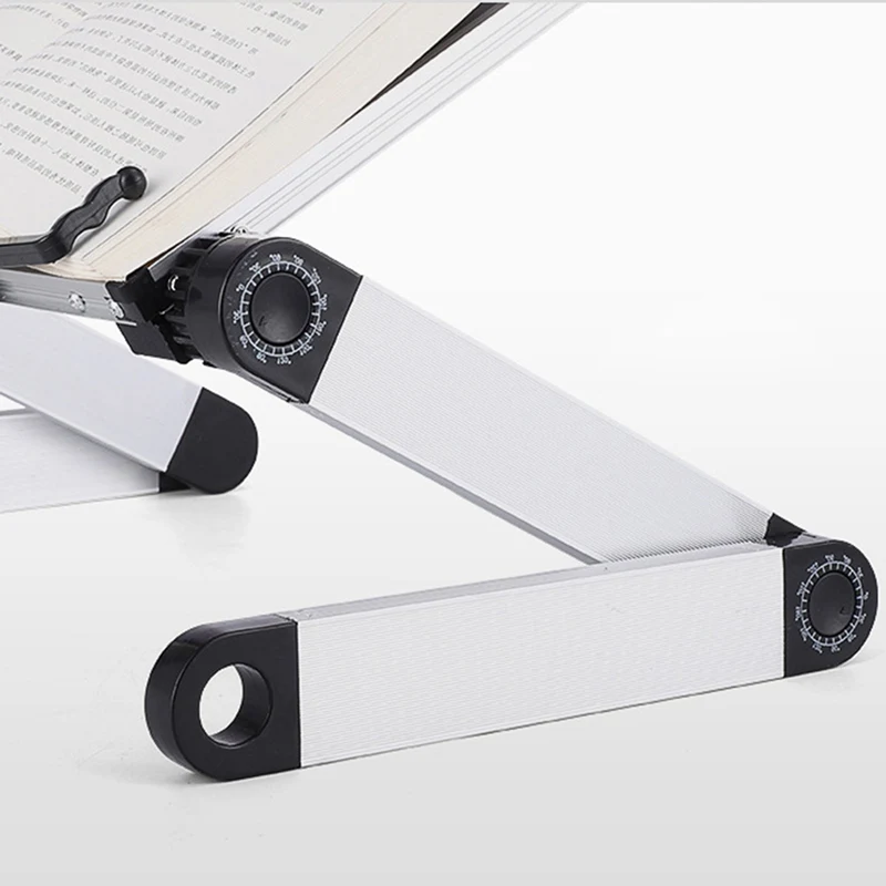 360 Degree Adjustable Book Stand Foldable Laptop Holder Reading Rest Aluminium Alloy Home School Document Study Room Desktop | Канцтовары