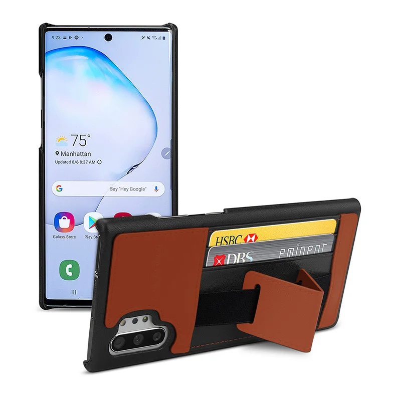 Многофункциональная сумка из натуральной коровьей кожи для samsung Galaxy Note 10 Plus, чехол-кошелек с отделениями для карт, флип-чехол Note 10