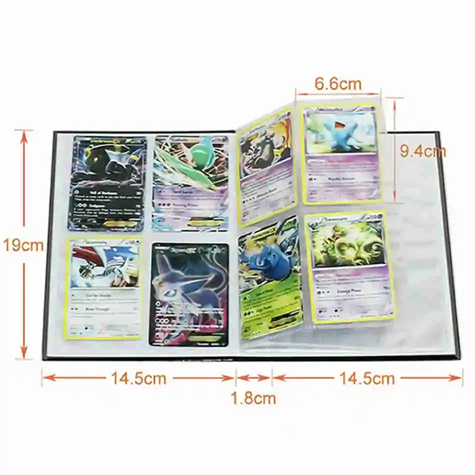 

240PCS Game Cards Album Book Cartoon Anime Card DIY Collectors Loaded List Holder Capacity Binder Folder Toys For Kids