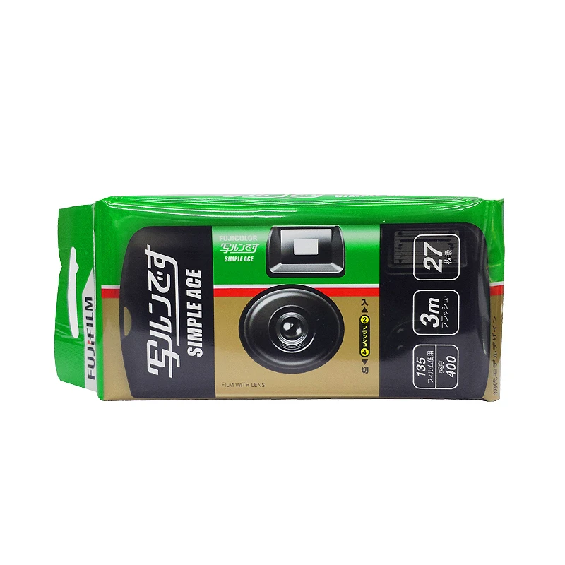 Fujifilm SIMPLE ACE ISO 400 Power Flash 27 фото экспозиций одноразовое использование одноразовая