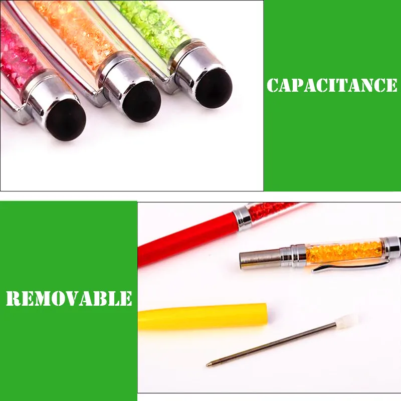 

10 Pcs Crystal Pen Diamond Ballpoint Pens Stationery pen Novelty Gift Office Material School Supplies