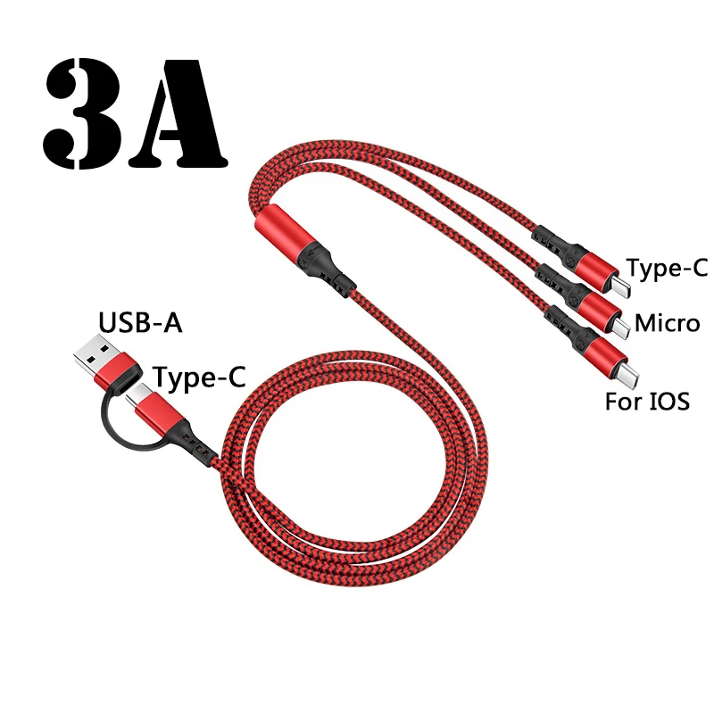 USB-кабель 5 в 1 длиной м для быстрой зарядки автомобильное зарядное устройство