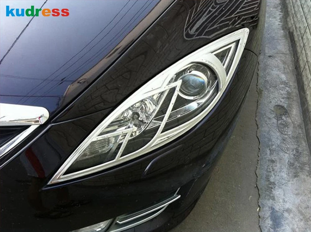 Для MAZDA 6 M6 MK2 2009 2010 2011 2012 ABS хромированная головной светильник абажур для лампы с