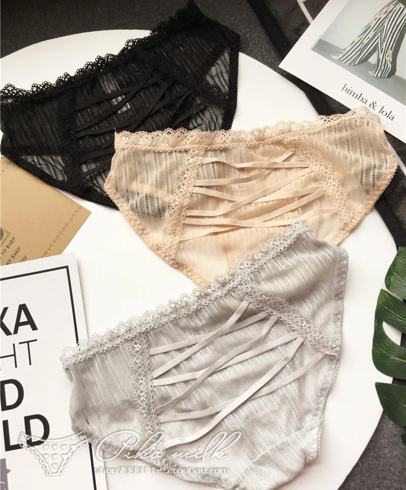 Женское Прозрачное нижнее белье сексуальные бесшовные кружевные трусики с