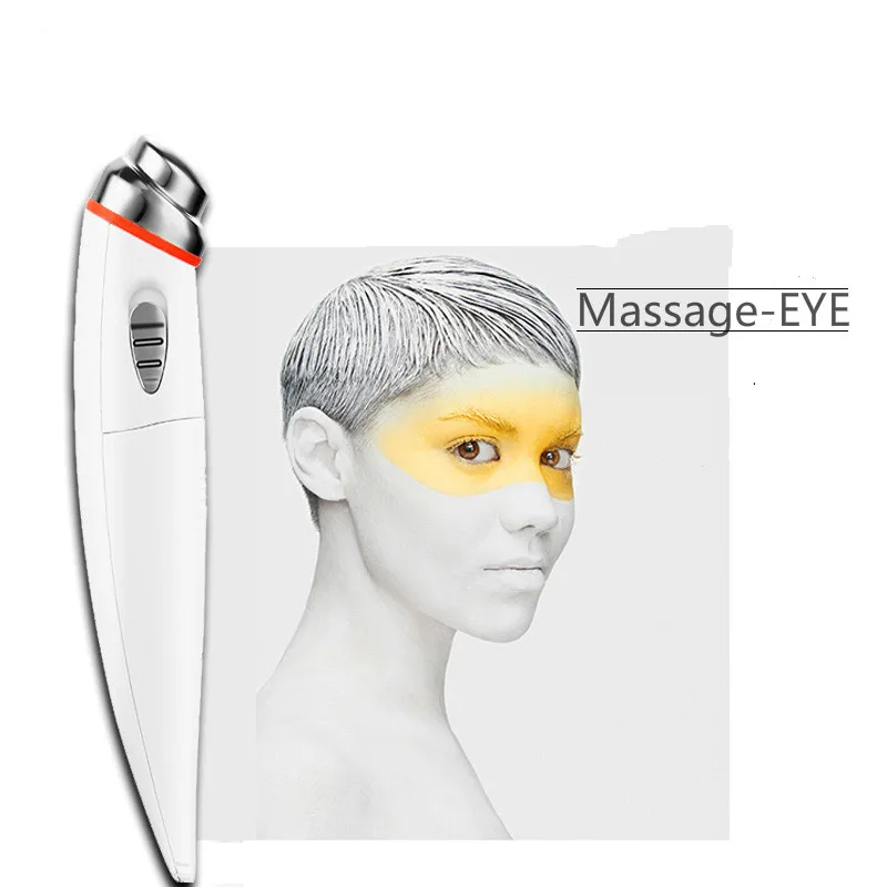 Электрический массажер для глаз вибрационная ручка красоты против морщин темный