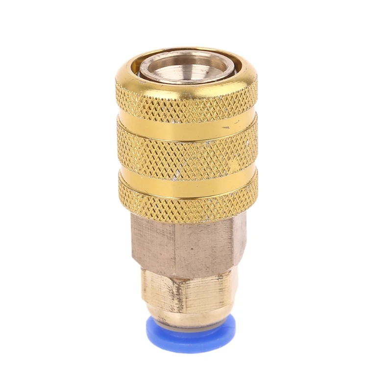 

X7AB Straight Plug Fitting Round Head Quick Inflatable Nozzle Brass for Hose Outside Diameter 8mm Quick Connect Air Fittings