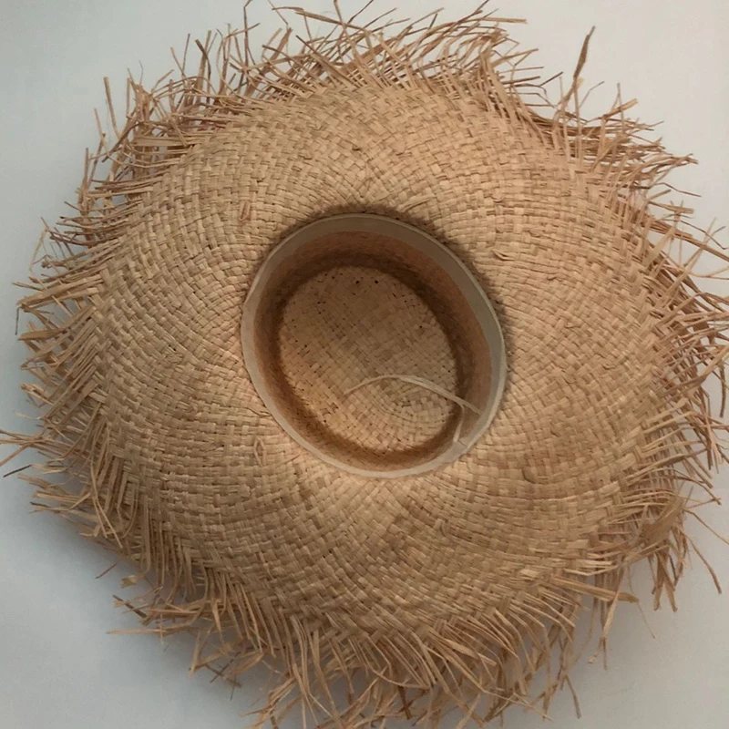 ZJBECHAHMU Модные Новые однотонные винтажные соломенные шляпы от солнца для женщин