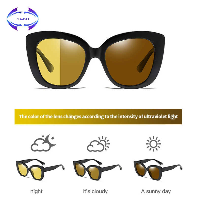 Женские Классические солнцезащитные очки CKA дневного и ночного видения с