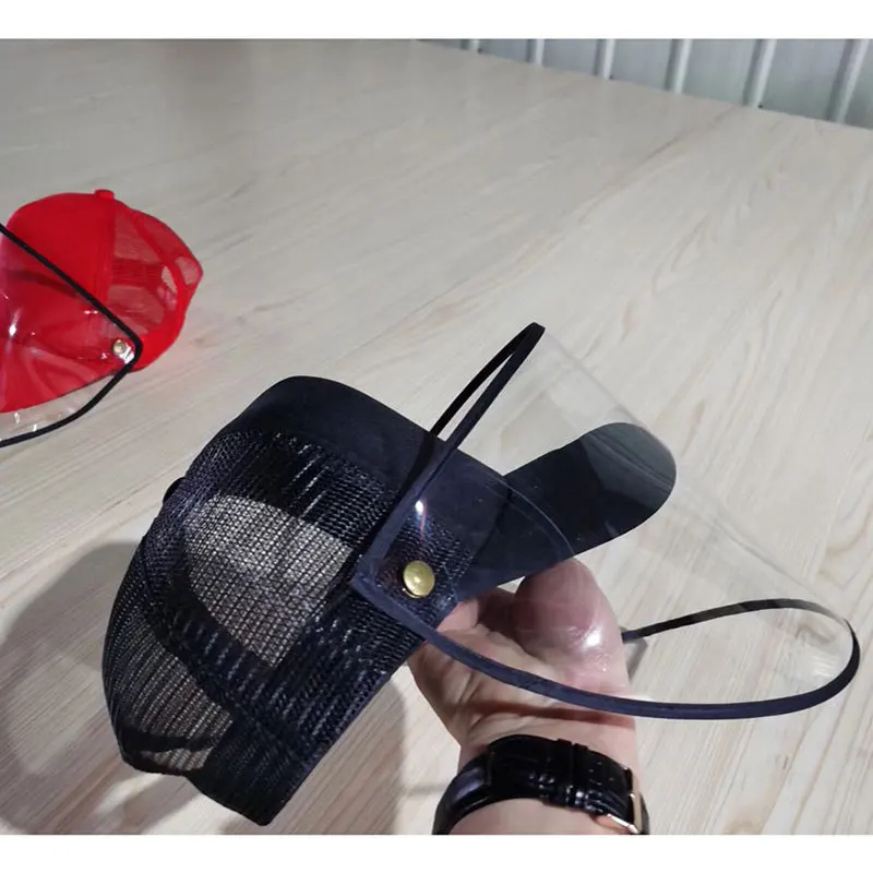 Security Hats Men And Women Sponge Net Cap Defence Droplet Saliva Dust Truck Hat Removable Eye Protection Mask Baseball | Аксессуары для