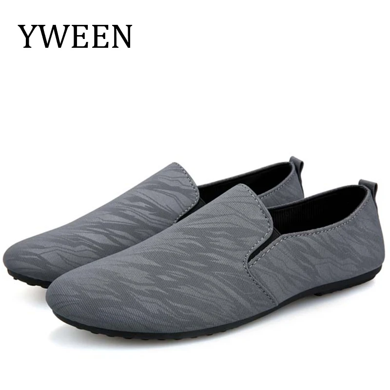 Spring New Men's Casual Loafers Shoes Breathable Light Fabric Fashion Men Black Gray Blue Flat with Cheap | Обувь