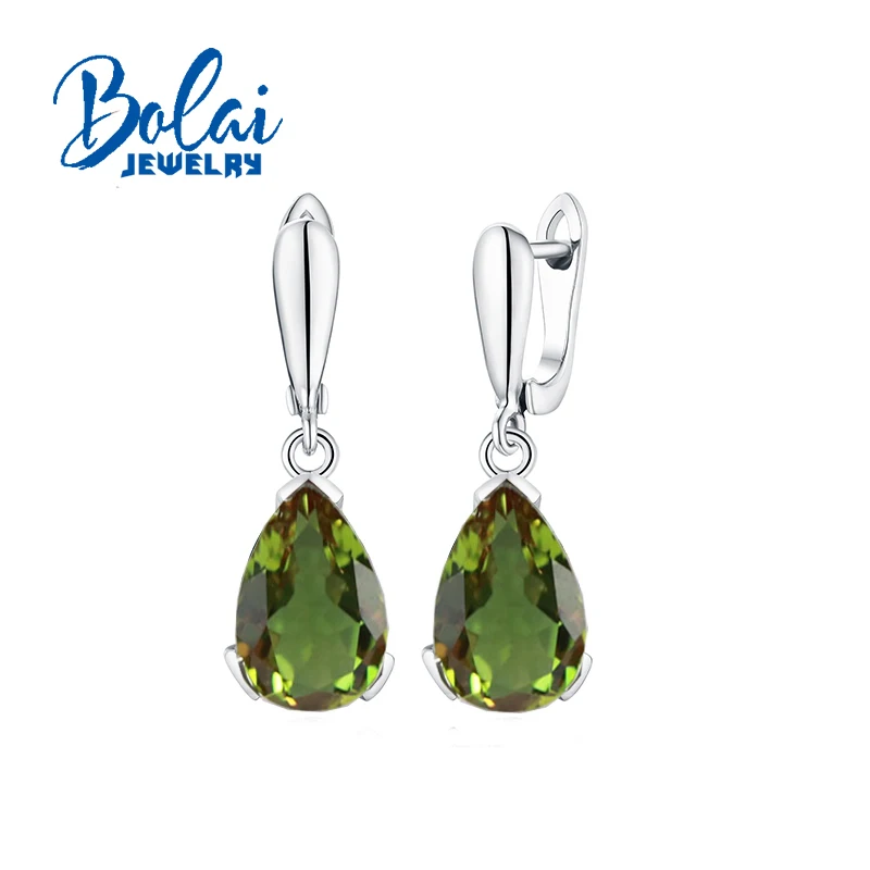 Bolaijewelry серьги с зултанитом жемчужные 10*15 мм искусственные серебристые меняющие