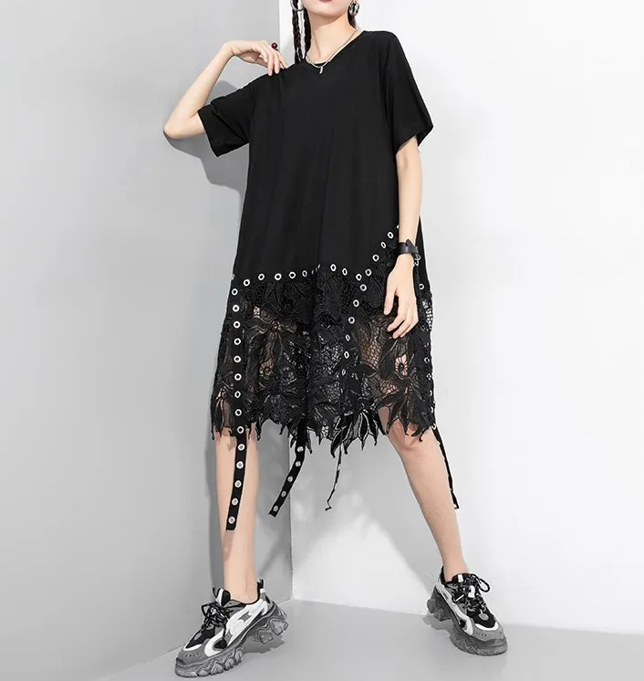 XUXI летнее платье с вышивкой уличная одежда для похудения круглым вырезом