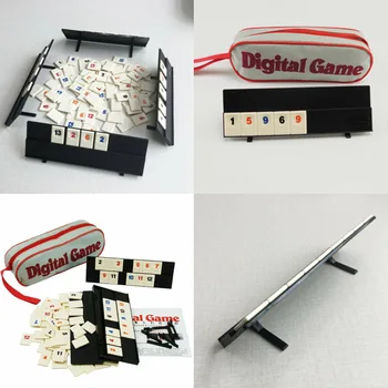 New For Israel Fast Moving Rummy Tile Classic Board Game 2-4 People Israel Mahjong Digital Game Hotest Party Game Portable 2