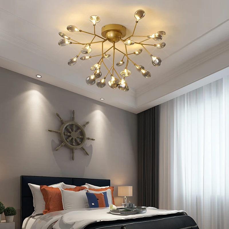 Современная потолочная светодиодная люстра освещение для гостиной спальни