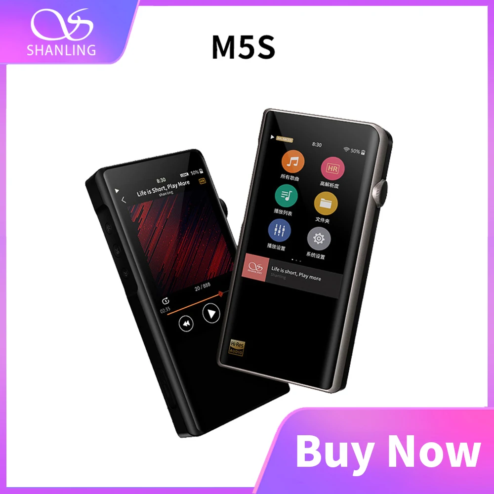 

SHANLING M5s Player AK4490EQ AD8397 32bit/768kHz Bluetooth wifi DAP FALC Lossless MP3 Player DSD256 Hi-Res Audio Balanced Out