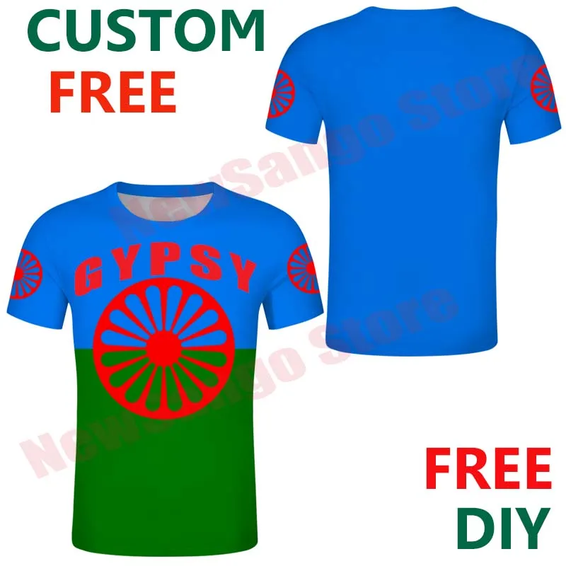 

Gypsy ethnic group t shirt Sport Top DIY Gypsies Bohemia T Shirts Customize Romani people Name Number Logo Photo Top
