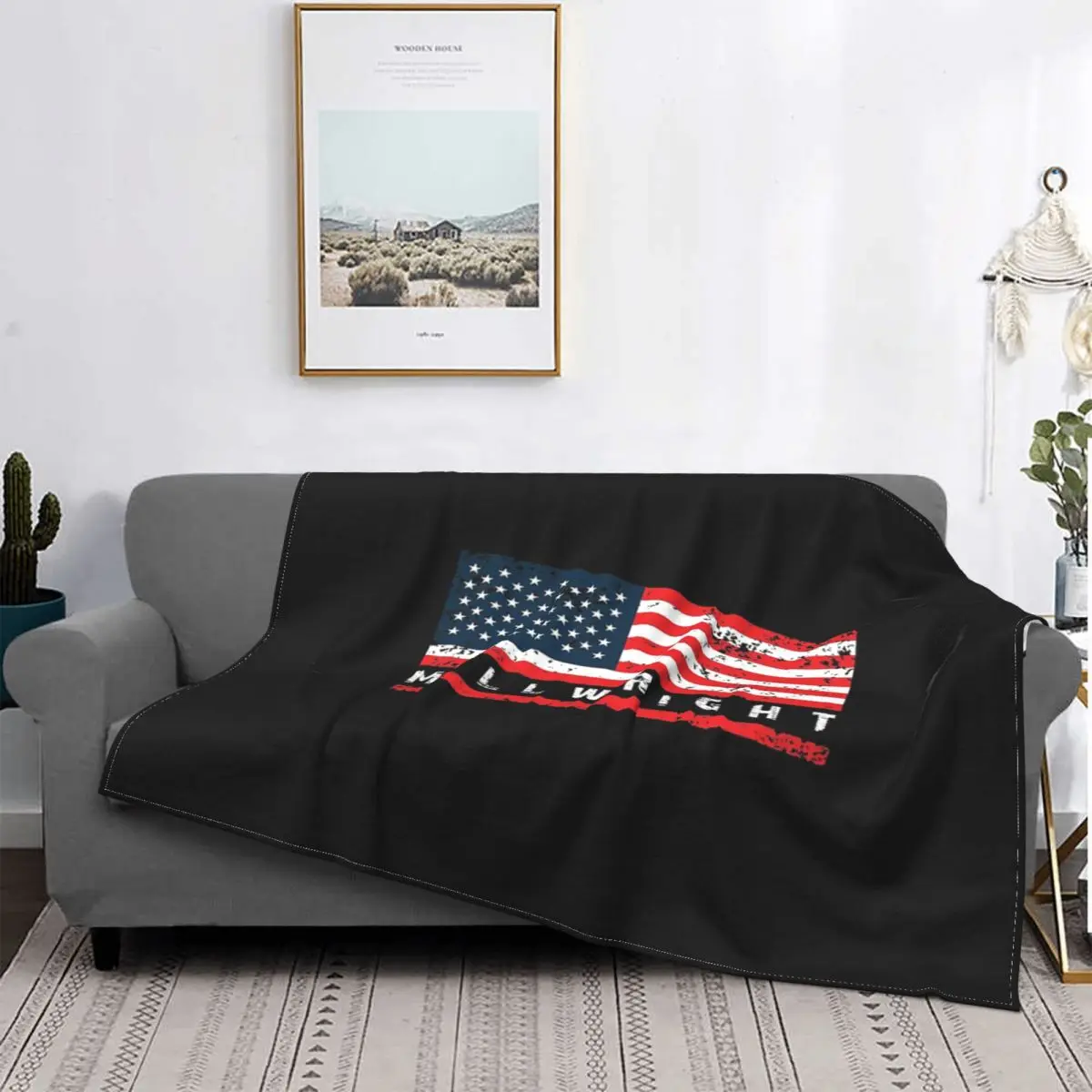 

Manta a cuadros de la bandera American de millarts, colcha de cama a cuadros, manta de muselina, a cuadros