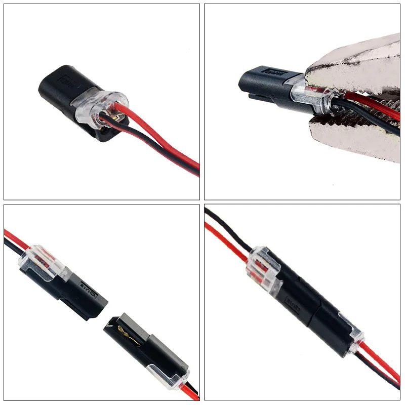 

10X 12V Wire Cable Snap Plug in Connector Terminal Connections Car Auto