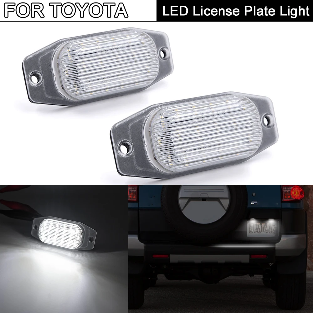 2 шт. светодиодный номерной знак светильник лампа для Toyota Land Cruiser (FJ80) FJ Cruiser(XJ10 GSJ15)