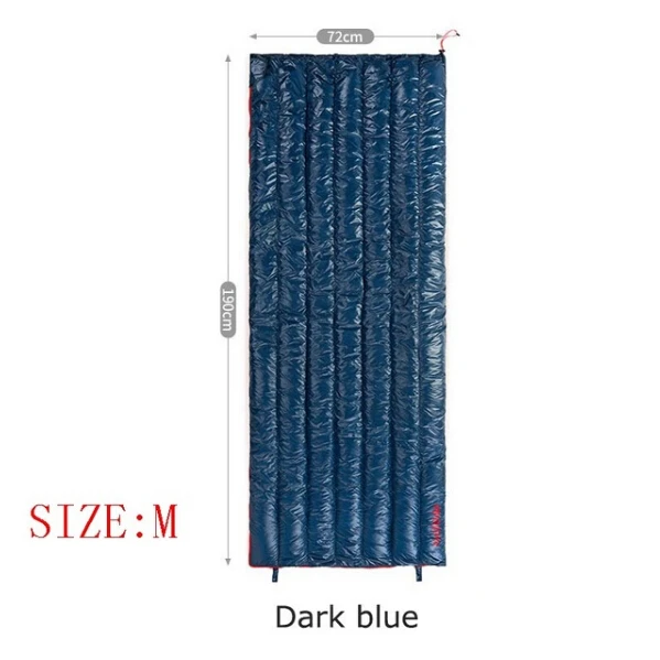 Dark blue M Naturehike, 570 г, сверхлегкий водонепроницаемый спальный мешок на гусином пуху, спальный мешок для отдыха, походные спальные мешки, NH17Y010-R - Цвет: Dark blue M