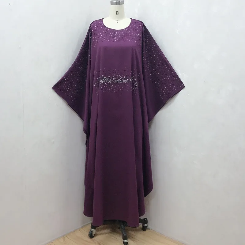 

2021 Bangladesh Muslim Hijab Abayas Women Dubai Caftan Robe Plus Size African Clothes Turkish Dresses Party Diamond Gown Islam