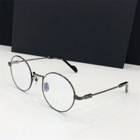 round metal decorative plain eyewear glass unisex fashion optical glasses uv protective windproof eyeglasses