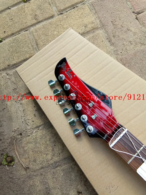 Новая электрогитара с 6 струнами для левой руки корпус из красного дерева и