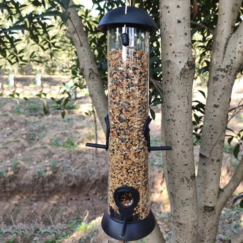 

Hanging Wild Bird Seed Feeder Bird Food Dispender Feeding Tool Outdoor Garden Yard Outside Decoration