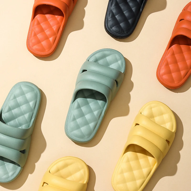 EVA Thick Soft Sole Light Slippers Indoor Bathroom Anti-slip Slipper Men Women Shoes Lovers Summer Sandals Beach Slides Home