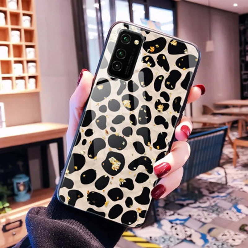 

For Huawei Honor V30 Pro Case V 30 pro soft TPU edge Tempered Glass Glossy hard Back Cover cases For Huawei Honor V30 case shell