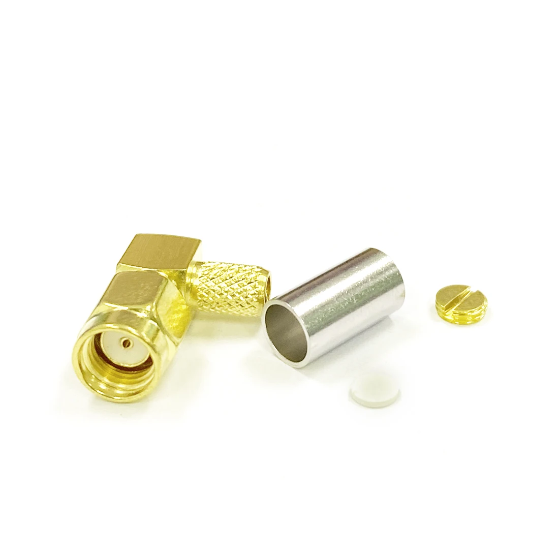 1 шт. обратный RP SMA правый угол штекер RF разъем обжимной для LMR195 RG58 оптовая