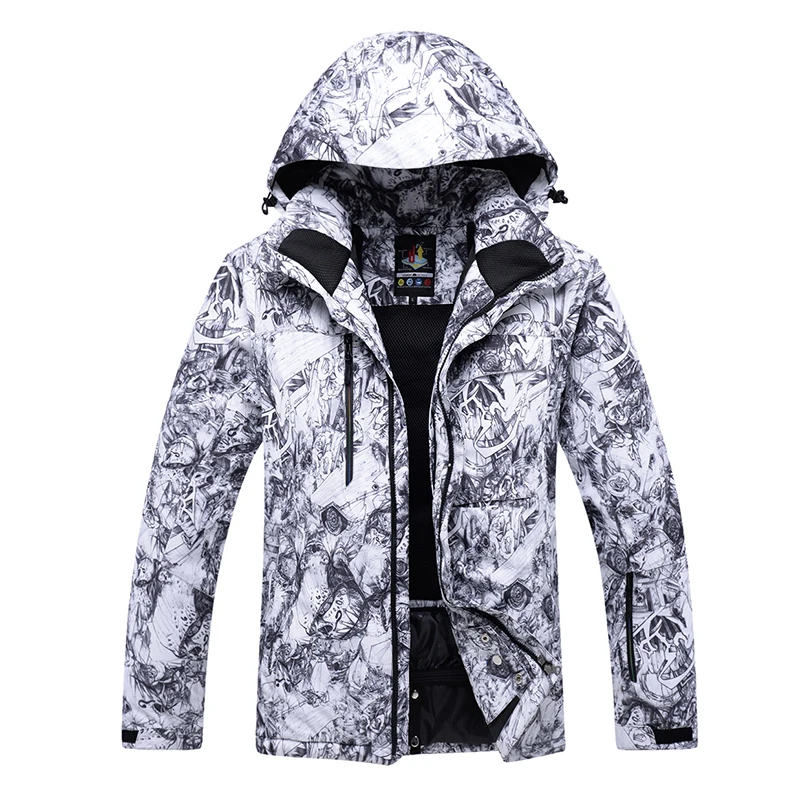 2019 New Men'S Ski Jacket Windproof Waterproof Jackets Outdoor Sports Warm Wear-Resistant Ski Clothes Fashion Snowboard Clothing