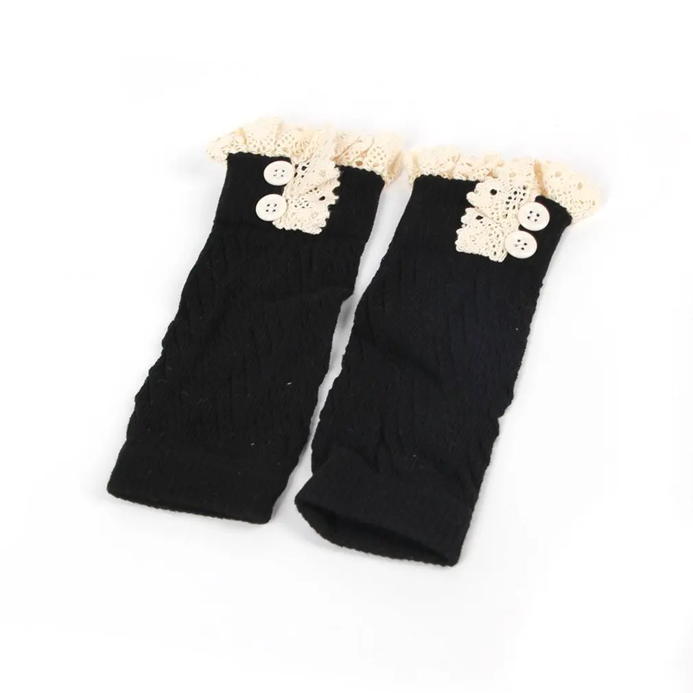 European American Fashion Comfortable Kids Baby Girl Crochet Knitted Lace Boot Cuffs Toppers Leg Warmer Socks Baby Leg Warmers