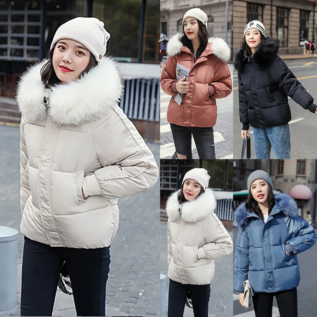 Парка женская зимняя с мехом и капюшоном 2019 хлопок | Женская одежда