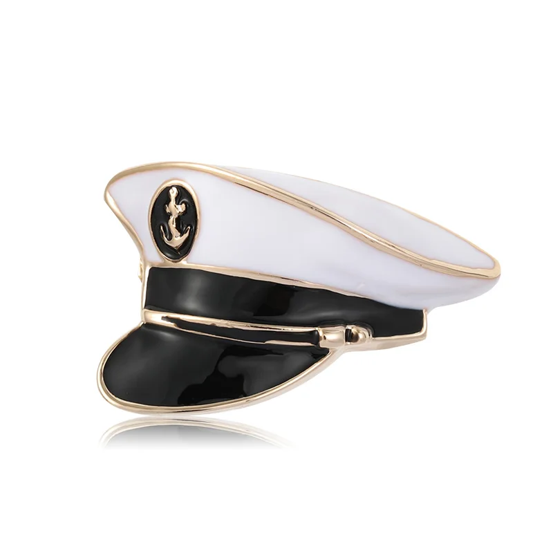 Эмаль Blucome брошь в форме капитана моряка шляпы для мужчин и детей подарочный