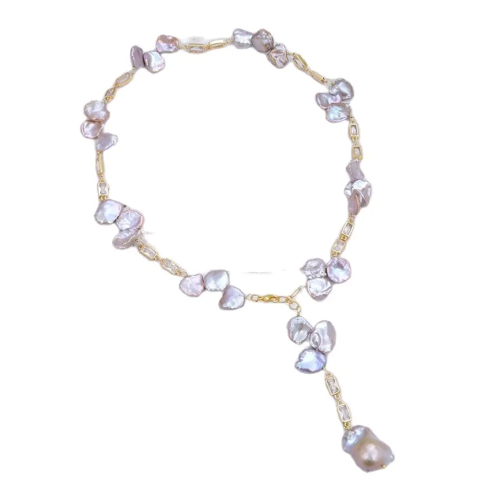 

Ожерелье-цепочка женское прямоугольное с натуральным фианитом, 18 дюймов