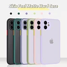 Матовый Жесткий чехол для телефона iphone 11 12 pro max XS Max XR X XS 6 6s 7 8 plus, Силиконовый противоударный прозрачный чехол
