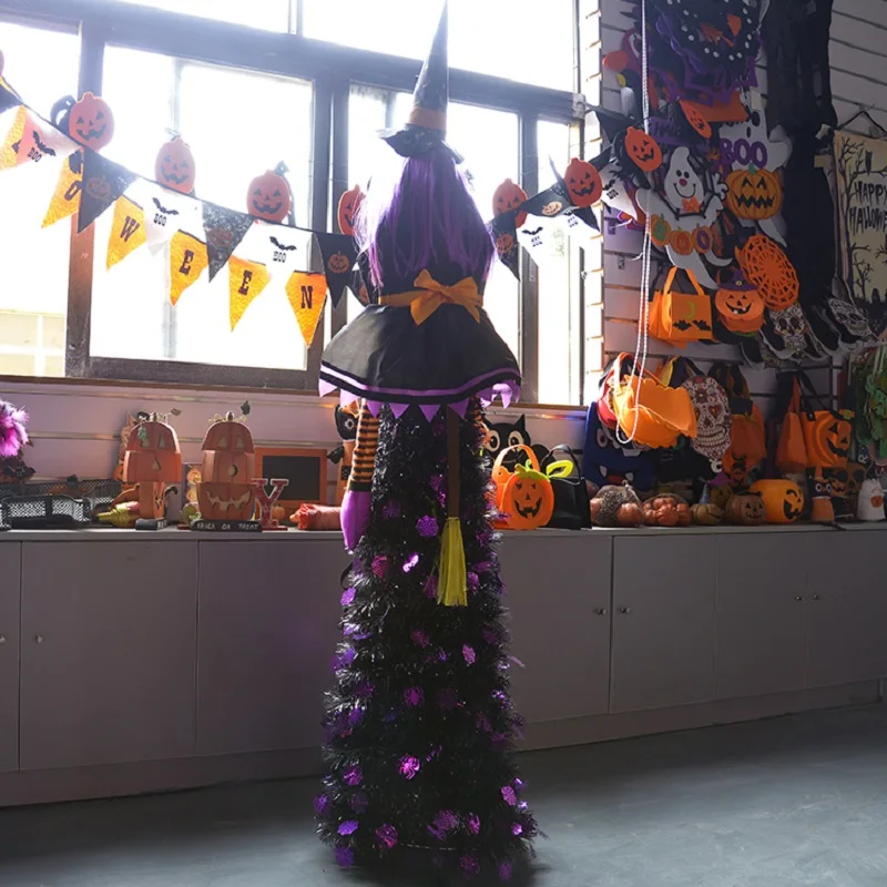 

Crashing Witch into Tree Halloween Decoration Crashed Witch Props Hanging Decorations Funny Witch for Halloween Outdoor Tree Yar
