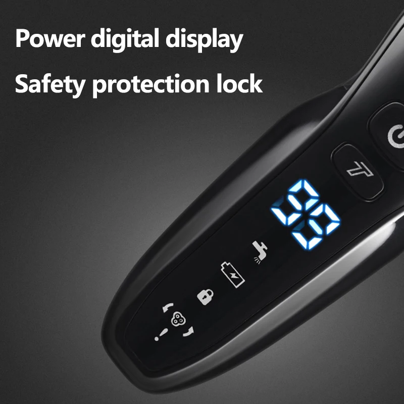 

Electric Razor For Men Intelligent Wet Dry Beard Shaving Trimmer IPX6 Washable Men's Shaver 4D USB Fast Recharged