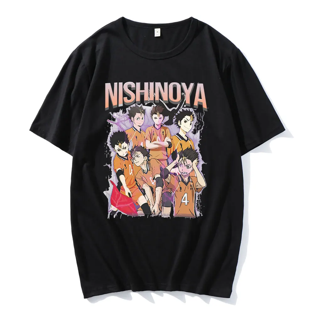 

Hot Sale Casual Loose Tops Popular Haikyuu Nishinoya Couple Trip Tee Oversize T-Shirt Cotton Classic Comfortable Classic Tshirts