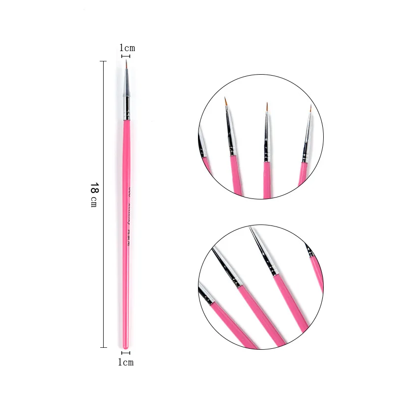

Rainbow Nail Brush Gel Brush For Manicure Acrylic UV Gel Extension Pen For Nail Polish Painting Drawing Brush Paint Tools
