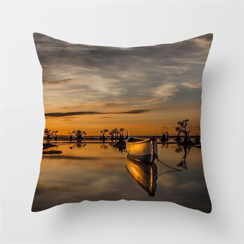 Чехол для подушки Fuwatacchi с изображением природного пейзажа наволочка диванной