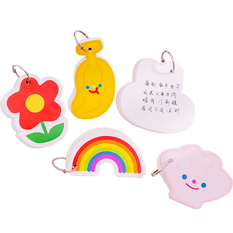 Блокнот для записей с милыми цветами кроликами металлическими кольцами 50