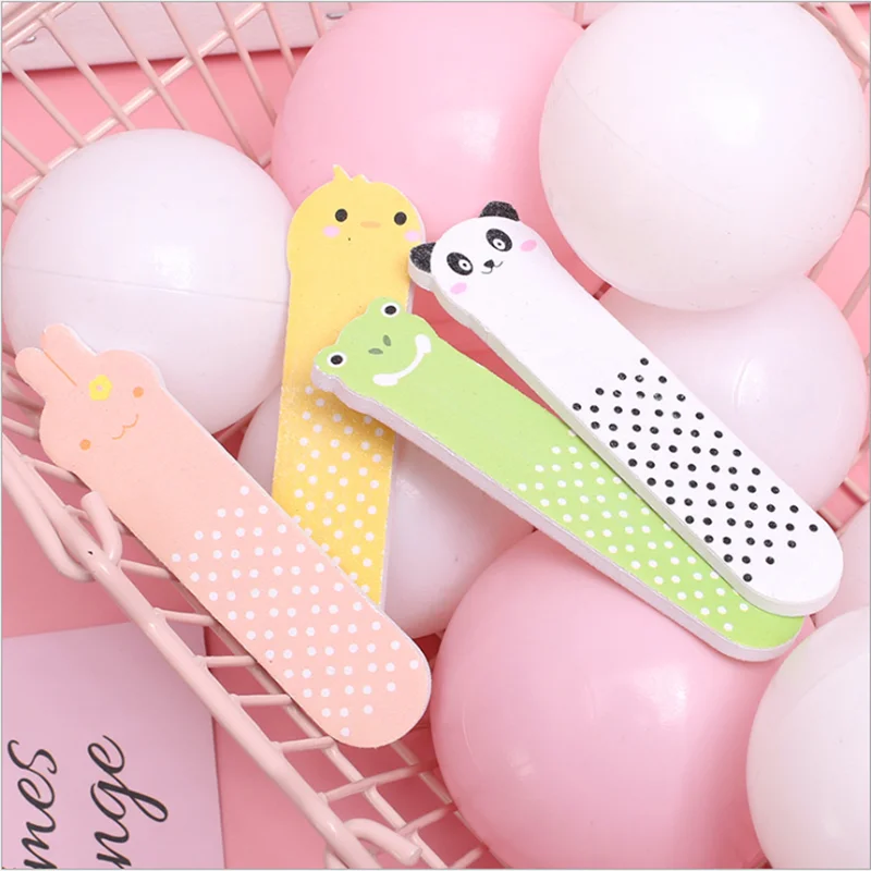 4 шт милый мультфильм пилки для ногтей буфер блока полировальный Маникюрный