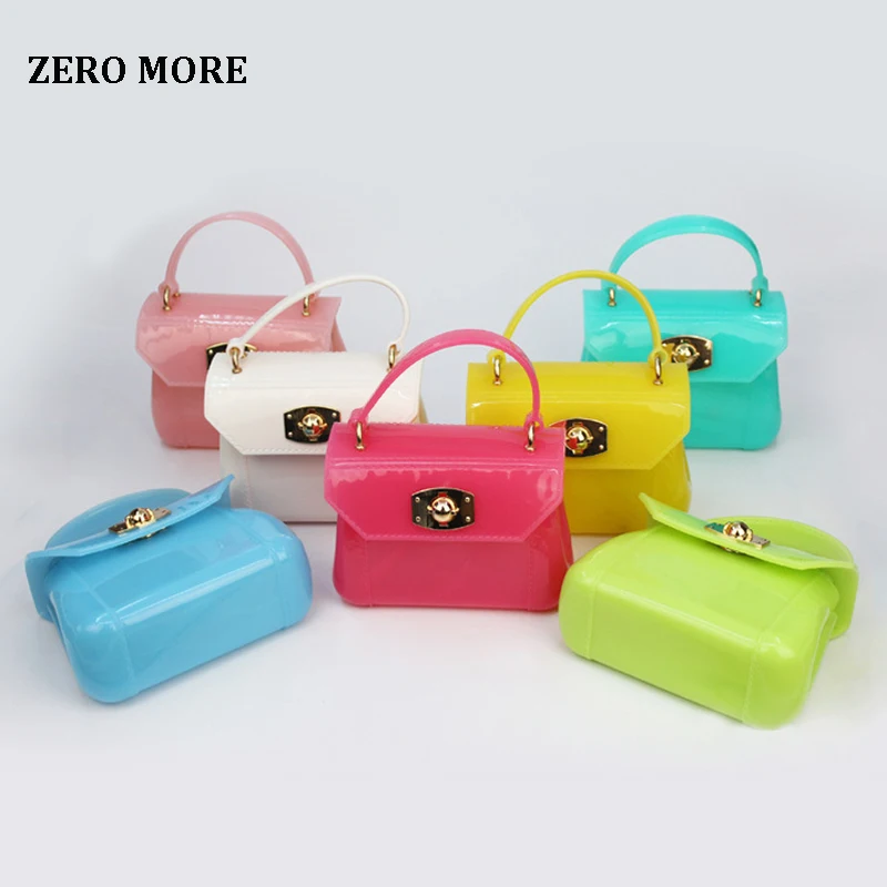 ПВХ Желейная сумка для детей девочек женская на плечо 2019 Прозрачный блестящий