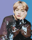 Картина по номерам Корейская K-POP группа BTS Ким Тэхен, 40x50 см, Живопись по Номерам, K-POP-012