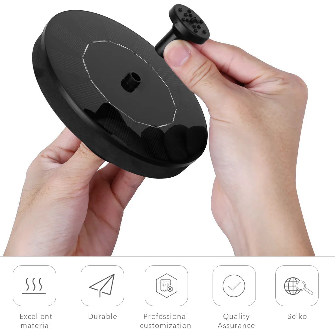 Круглый солнечный фонтан мини сад бассейн пруд солнечная панель плавающая вода