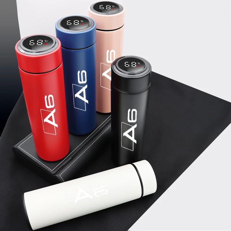 

Intelligent Car Thermos Cup Tea Coffee Vacuum Flask Temperature Display Smart Water Bottle For Audi A6 C7 C6 C5 Accessories