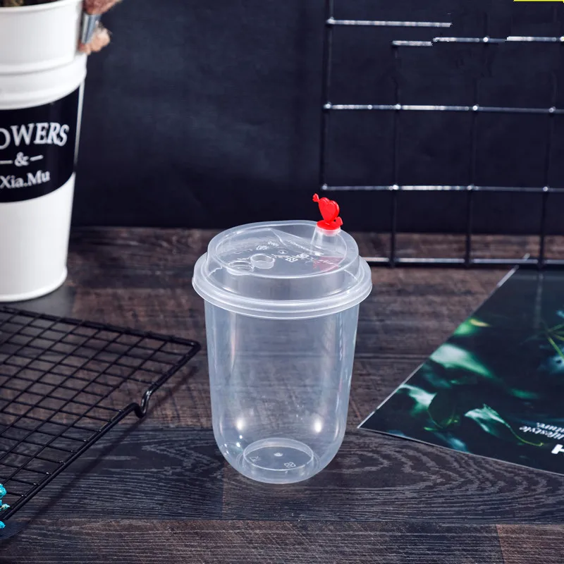 50 шт 93 Калибр u-образные креативные милые одноразовые прозрачные чашки 500 мл 700