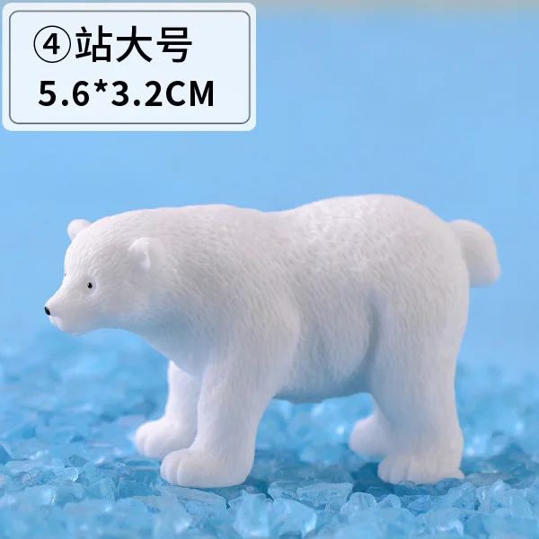 

Набор из 10 фигурок белых медведей HOTUOCHO